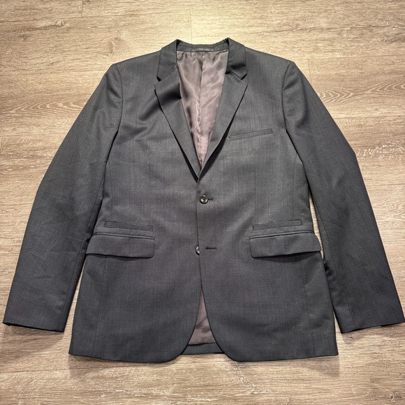 Theory Sport Coat Mens 42 R Gray Modern 2 Button Blazer Jacket Lined Performance